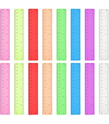 8 Stücke Lineal, 15cm Lineal Farbig Kunststoff Lineal Transparent