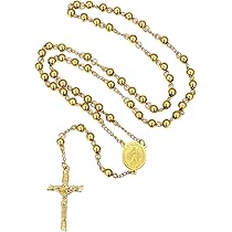 MMXX Collana Rosario Personalizzato con Foto Testo per Uomini Donne Collana Croce Cattolica Grani di Preghiera Cattolici Personalizzati Ciondolo Crocifisso Regali Religiosi - Argento