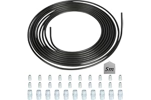 LALAGO Tubo de Freno, 5m Ø3/16" (4,75mm), Tubo de Freno de Acero Recubierto, Líneas de Freno de Repuesto Automotriz, Tubería de Línea de Freno General para Coche