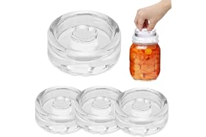 Fermenteringsvikter, 4 stycken fermenteringsvikter, jäsningsvikt av Kimchi-glas, glasvikter för fermentering Ø 7 cm (2,7 tum)