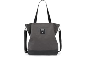 KALIDI Groß Damen Umhängetasche/Handtasche Canvas Tasche Schultertasche Totepack Shopper Casual Hobo Bag Crossbody Bag für Schule Büro Arbeit Reisen Ausflug Einkauf