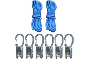 CRGANGZY Rope Roller Cam Lock Tensioner, Cord Rope Tightening And Cinching Tool, Ropes Tightening and Tying Tool with Roller Cam Technology for Outdoor Work Camping