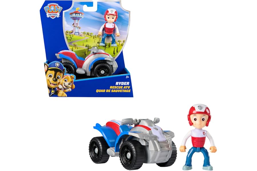 Paw Patrol, Ryder’s ATV Toy Vehicle with Collectible Action Figure, Sustainably Minded Kids’ Toys for Boys & Girls Aged 3 and Up