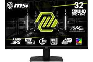 ‎MSI MSI MAG 322UPF 32 Inch 4K Gaming Monitor - UHD 3840 x 2160, Rapid IPS, 160 Hz, 1 ms, 16:9, HDR 400, Adaptive Sync, Black
