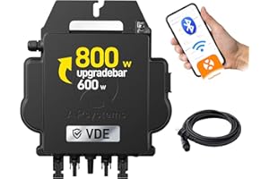 ALLDREI® Wechselrichter APsystems EZ1-M, 600W/800W updatefähig, inkl. integrierter WLAN & Bluetooth Überwachung, Mikro Wechselrichter für Balkonkraftwerk (10m Kabel), 0% MwSt.