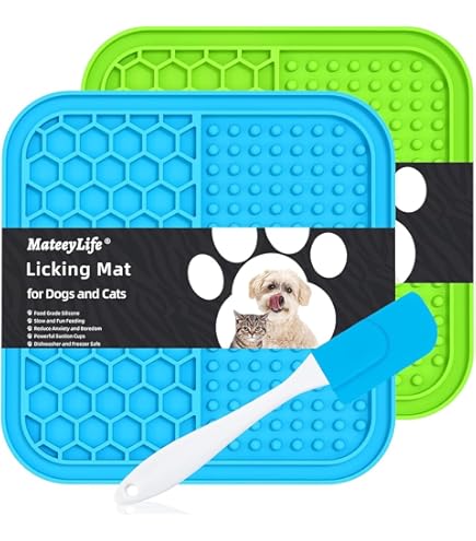 Alfombrilla Para Lamer Perros Y Gatos Eiito | Con Ventosas | Sin BPA | Apta Lavavajillas | Para Alimentación Lenta Y Baño