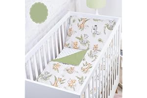 BABYSAFE Set Copripiumino Lettino 100x135 e Federa Cuscino 40x60 Coordinata, 100% Cotone Certificato Oeko-Tex - Copripiumino 100x135 Neonato per Culla, Lettino o Carrozzina Made in Europe