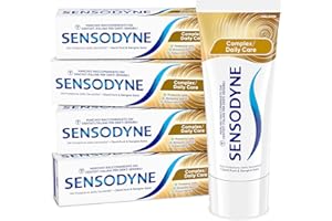 Sensodyne Dentifricio Complex Denti sensibili, Aiuta a controllare la formazione della placca per Denti Forti, Maxi formato 4 x 75ml