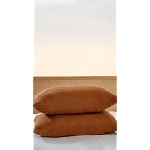 RAYME TEKSTIL 4 Katlı M&uuml;slin Yastık Kılıfı,%100 Pamuk, 50x70 cm, 2'li Set, Nefes Alabilir, D&uuml;z Renk, Yatak Odası i&ccedil;in (Camel)