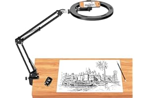 Overhead Phone Mount with Ring Light, Luxsure 10" Ring Light with Tripod Stand & Phone Holder, Overhead Tripod for Phone with Remote, Desk Ring Light for Live Stream/Nail Art/Drawing/Video Recording