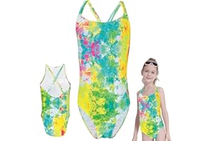 SUNXBUK Costume da Bagno per Ragazze,Costumi da Bagno Interi Bambina,Costume Intero,Costume Piscina