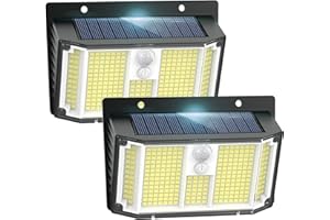 FRATINK Solar Security Lights, 268 LED Outdoor Solar Lights 3 Modes Motion Sensor Garden Lights 270° Wide Angle Solar Powered Lights IP65 Waterproof Solar Wall Light Outside for Front Door Yard Garage, 2 Pack