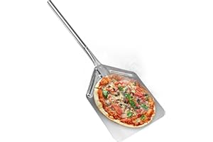 Levivo Pelle à Pizza, Adaptée à la Maison et à la Gastronomie, Pelle à Pizza XXL avec Rallonge de Manche Amovible également Adaptée aux Fours Grands et Profonds, en Acier Inoxydable