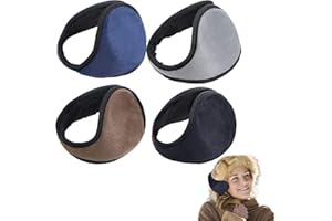 WTUGJEP Paquete de 4 Orejeras de Forro Polar para Hombres y Mujeres, Orejeras Plegables de Forro Polar para Mantener las Orejas Calientes en Invierno para Exteriores, Esquiar Detrás de la Cabeza Orejeras