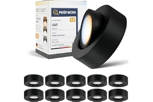SSC-LUXon VIONA mini påbyggnadsspot 10-pack svart flat svängbar 3 ljusfärger