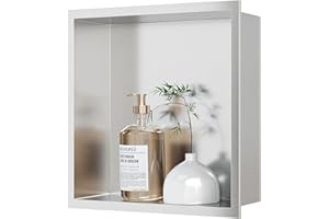 Neodrain Stainless Steel Shower Niche Wall Insert Single Wall Niche Shower Storage for Bathroom 30x30x10cm