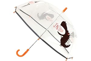 SMATI Parapluie Enfant Transparent Cloche - Bordure Fluorescente