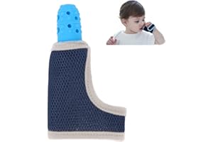 JIAWU Daumenlutschstopp für Kinder, Silikon-Daumenschutz Zum Stoppen des Daumenlutschens, Verstellbarer und Atmungsaktiver Daumenlutschschutz, Kinder-Fingerschutz Zum Stoppen (Blau)