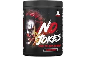 ‎PEAK PEAK No Jokes - 600g Geschmack Bloody Cherry I 30 Portionen I Concentrated Pre Workout Booster mit L-Citrullin, L-Arginin HCl, Koffein und Beta Alanin für Pump und Fokus I vegan
