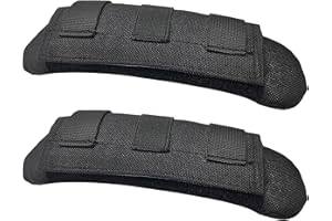 FENOHREFE 1 paire de coussinets tactiques pour gilet, bandoulière, coussin confortable en maille de protection, coussinets de protection pour randonnée, accessoires de sac à dos, marron