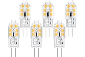 Akynite Ampoule G4 LED 12V 2W Blanc Neutre 4000K, 200LM, Équivalent Lampe Halogène G4 10W 20W, non-dimmable, AC DC 4000K pour Hotte de Cuisine, Lustre, lot de 6