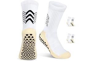 VOBUKE Calzettoni Calcio Bambino 2/3 Paia Calze Grip Calcio Bambina Calzini Antiscivolo Bambino Elastiche Cotone Calze Sportive Basket per Ragazzi Ragazze 5-12 per L'allenamento, Basket, Corsa, Sport