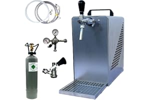 Bierkühler BieTal® Bierzapfanlage Zapfanlage mit Kühlung 30 Liter/h - SET - Typ S - 2 Kg CO2
