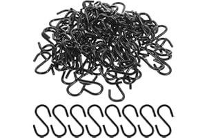 EXCEART Crochets S En Fer Noir 100pcs, Petits Crochets En Forme De S Pour Cuisine, Porte, Artisanat, Bijoux, Pendaison