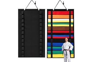 NOAYA Karate Belt Display Rack - 12 Belts Martial Arts Belt Display Holder Belt Hanger Taekwondo Belt Organizer, Belt Hanger for Martial Arts, Equipment for Taekwondo Learners and Enthusiasts(No Belts)