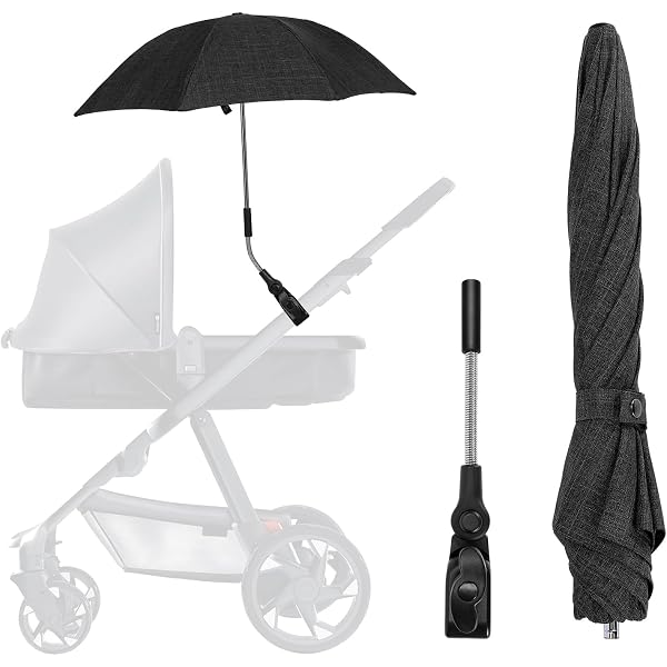 Pare-soleil Universel Pour Poussette Zamboo - Protection UV 50+ - Déperlant, Réglable - Couleur Gris Chiné