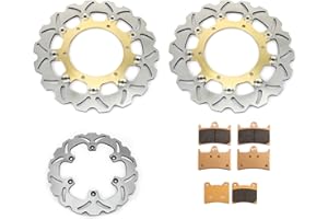 TARAZON 3 Front Rear Brake Disc Discs Pads for Yamaha XJR 1300 SP 1999 2000 2001 BT 1100 Bulldog 02-06