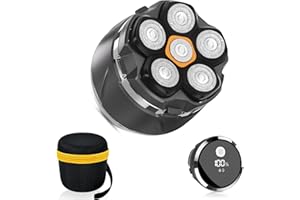 JOYKOI Head Shavers for Men, 2025 Upgraded 6D Flexible Head Shavers for Bald Men, IPX8 Waterproof Wet/Dry Rotary Electric Shaver with LED Display, USB-C Charging & Travel Lock Bald Razor