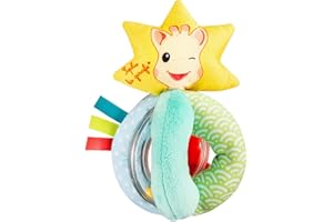 Sophie la Girafe Sense and Soft Baby grzechotka z koralikami, łatwa do uchwycenia zabawka sensoryczna dla niemowląt, odpowiednia dla dzieci w wieku od 3 miesięcy
