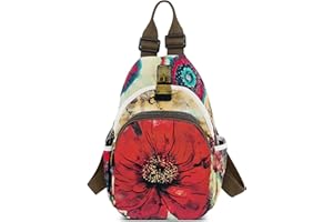 DEEVORCA Mochila Antirrobo Para Mujer – Tela Oxford Impermeable, Multi-Bolsillos, Ligera, Tirantes Ajustables – Ideal Para Viajes, Trabajo, Escuela, Ocio, Uso Diario (Rojo Brillante)