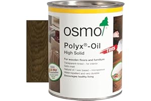 Osmo Polyx®-Oil Tints - Hard Wax Oil 3075, Black Satin Finish, 750ml - Durable Wood Oil for Wooden Furniture, Water-Resistant Floor Wax, Wood Treatments - Ideal for Oak, Pine, Spruce, Beech & More