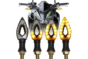 JMTBNO 4x Motorrad LED Mini Blinker E Geprüft Universal Seqeuntielle Blinker Vorne Hinten Mini Bernstein Licht Microblinker 12V für Street Bike Quad Roller E Scooter Moped Motorroller