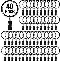 Anelli Per Tende In Metallo Set Anelli Tende Doccia Ganci Per Tendee Anelli Metallici - Set 30 Anelli 50 Ganci Plastica Per Tendee Doccia E Tendee Accessorio Tende Doccia Clip Per Tende