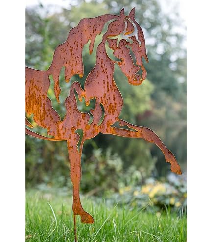 Rostalgie Gartenfigur Tiere Aus Metall – 50 X 12 Cm, Edelrost Patina, Dekoration F�r Garten & Wohnung