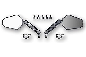 VDE INDUSTRIES Ultimate Motorcycle Wing Mirror Set for Adventure and Off-Road Riding Universal Black (1 pair)