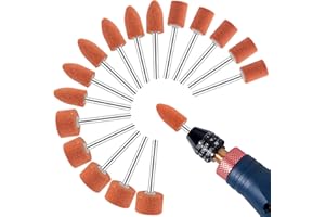 shengbenhao 42 Stück Korund Schleifspitze Set, Schleifaufsätze für Dremel Rotationswerkzeug Drehwerkzeug Zubehör Stein Schleifen Polierkopf 1/8" Schaft für Schleifen, Polieren, Entgraten