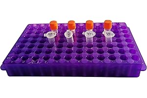 ZHIBANG Mikrozentrifugen-Rohrgestell, Polypropylen, 1,5 ml, 96 Mulden, 2 ml, Zentrifugenrohrgestell, Violett