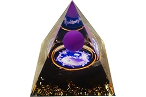 VNSTKWW Orgonitowa piramida kryształowa orgonitowa piramida Reikipiramida tygrysie oczy piramida i intensywna piramida naturalna czakra, kryształy medytacji, dekoracja mieszkania 6 cm