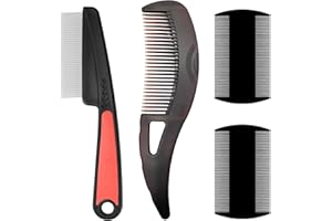 ‎CONJURAIDE CONJURAIDE 4 Stück Läusekamm, Schuppenkamm Flohkamm Nissenkamm Dandruff Lice Comb Schuppen Haustier Kamm Katzenkamm Hundekamm Schorfkamm Erwachsene Schuppenkamm für Menschen Katzen Hunde