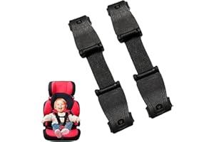 USKERB Secure 2Pcs Anti Escape Car Seat Strap Set - Child Safety Harness Chest Clips for Enhanced Protection in Vehicles | Universal Fit | Durable & Reliable | Easy Installation & Adjustment