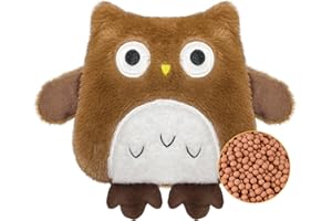 ONESHLEE Wärmekissen Mikrowelle Tiere, Tonpartikel Wärmekissen Baby, Mini Wärmflasche Für Mikrowelle, Wärmekissen Kinder, Wärmflasche Tier Für Damen Kinder Und Baby Zur Bauch Nacken Und Regelschmerzen (Eule)