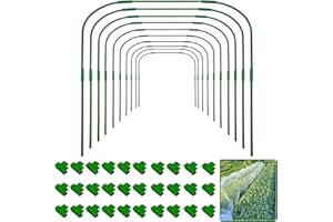 OAOGOD 10 Packs 82X105cm Garden Hoops for Netting, Greenhouse Hoops for Raised Beds,Garden Hoops for Netting Tunnel DIY Multipurpose for Row Cover Frame Tunnel Hoop, Grow Tunnel Frame（有专利）