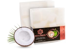 ‎PANU NATURAL Panu Seifen Kokosnuss - Vegane Duschseife für alle Hauttypen - Naturseife als festes Duschgel und festes Shampoo - Premium Soap Bar - Natürlicher Duschbrocken als festes Duschgel