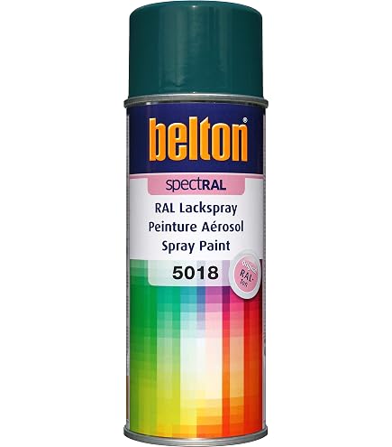 LudwigLacke Spraydosen Set – 5x 400 Ml Autolack Glänzend RAL 5018 Türkisblau, Für Innen & Außen