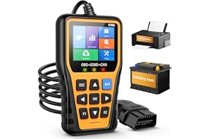 WTUHU OBD2 Scanner, Enhanced Fixd Car Diagnostic Tool with Battery Tester, Fault Code Reader That Can Print Data to Cloud Reads & Clears Engine Error Codes for All OBD II Protocol Vehicles Since 1996