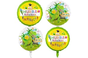 SPRINLOT 4 palloncini in pellicola, per l'inizio della scuola, per bambini, decorazione per bambini